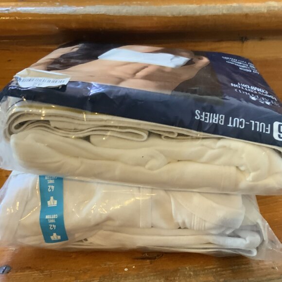 Lot Of 2 (Packs) Stafford Men's 6 Full-Cut Briefs Size 42 New In Package - Picture 3 of 8